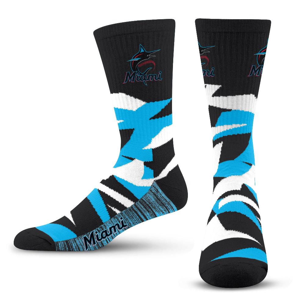 for bare feet Miami Marlins Breakout Premium Crew Socks Miami Marlins Breakout Premium Crew Socks