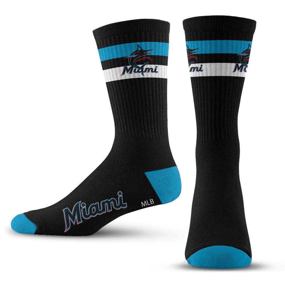 for bare feet Miami Marlins Legend Premium Crew Socks Miami Marlins Legend Premium Crew Socks