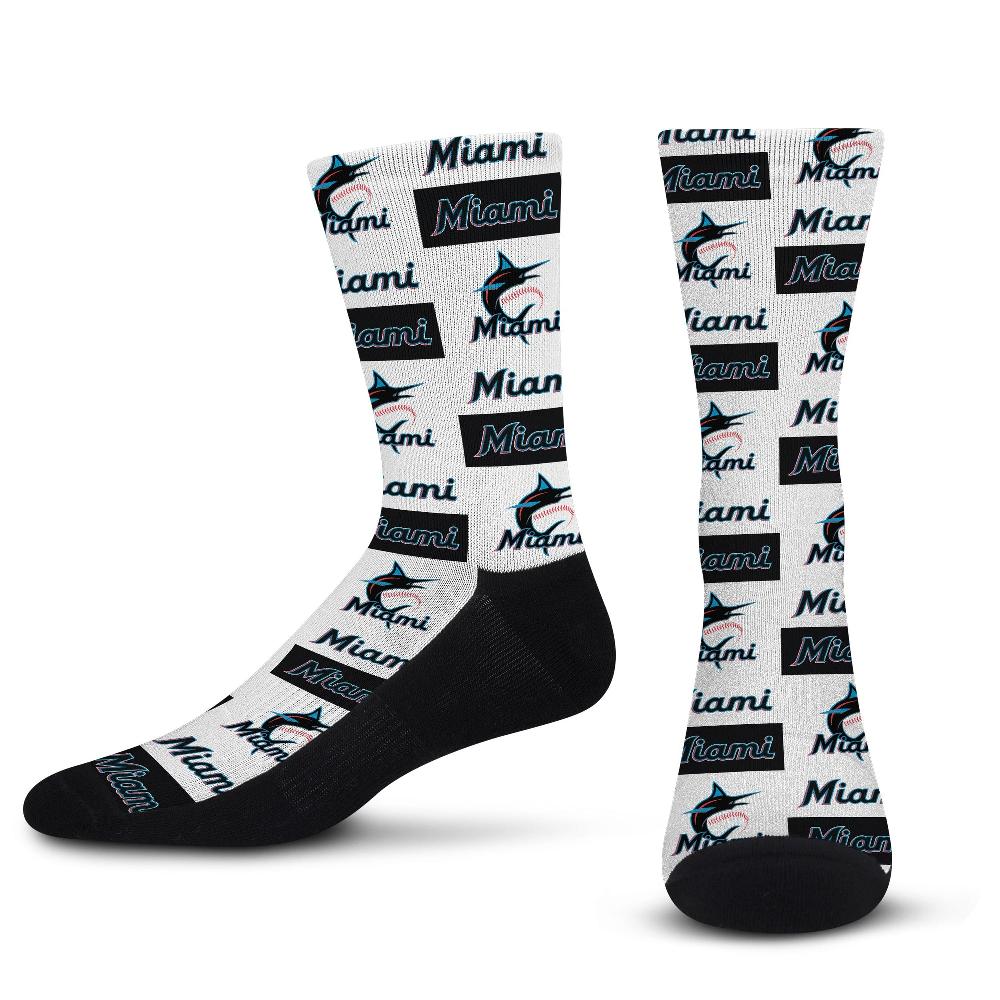 for bare feet Miami Marlins Poster Print Socks Miami Marlins Poster Print Socks