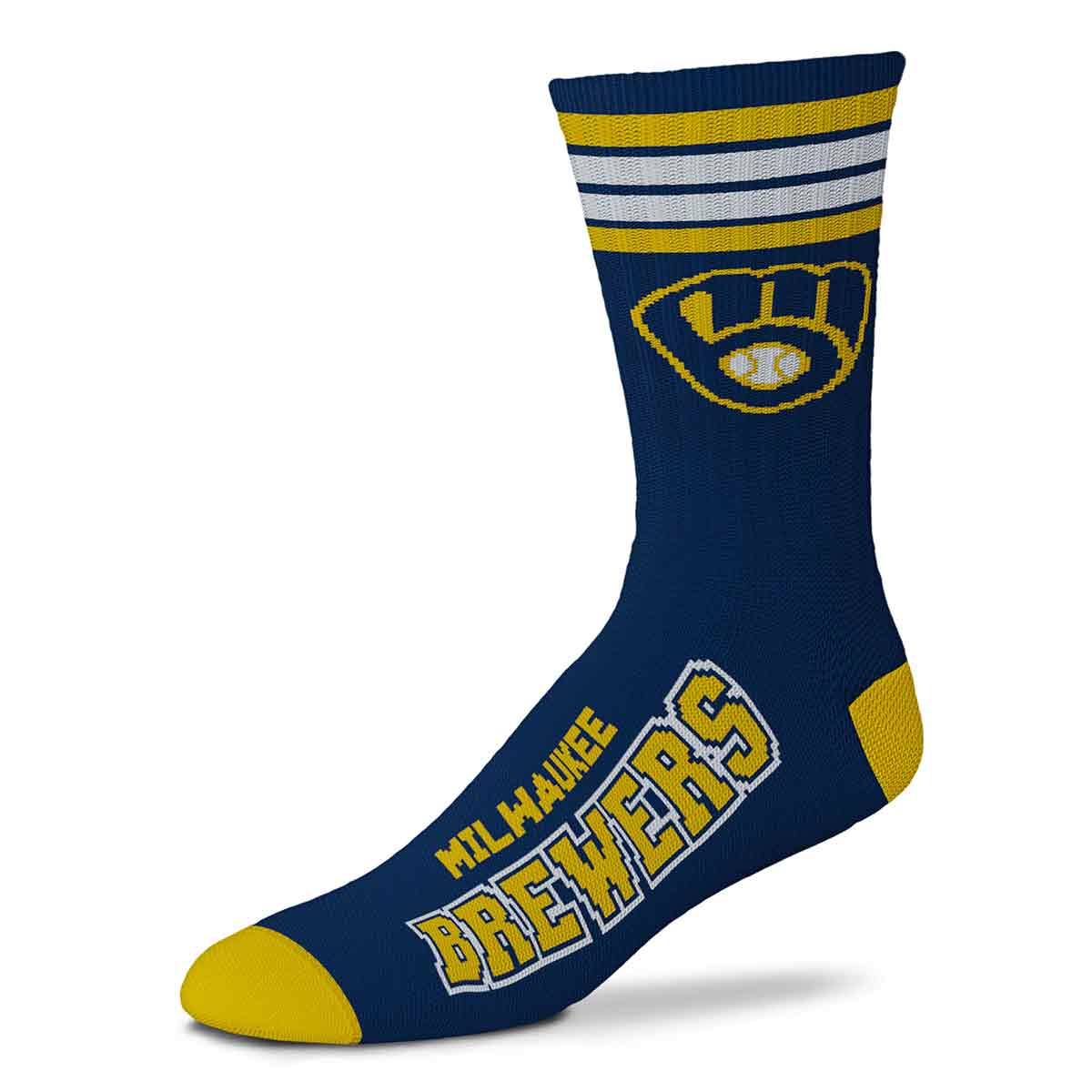 for bare feet Milwaukee Brewers 4 Stripe Deuce Socks