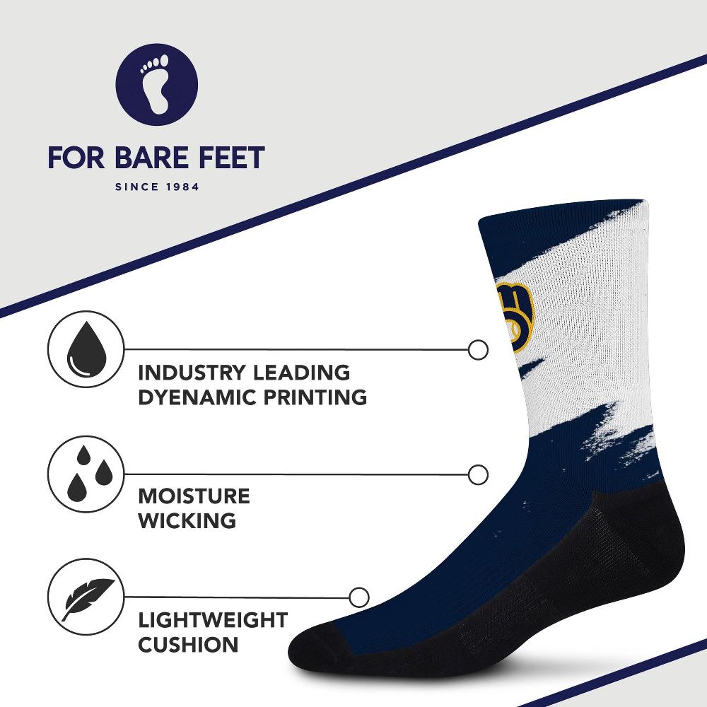 For Bare Feet Milwaukee Brewers Tear It Up Socks Milwaukee Brewers Tear It Up Socks