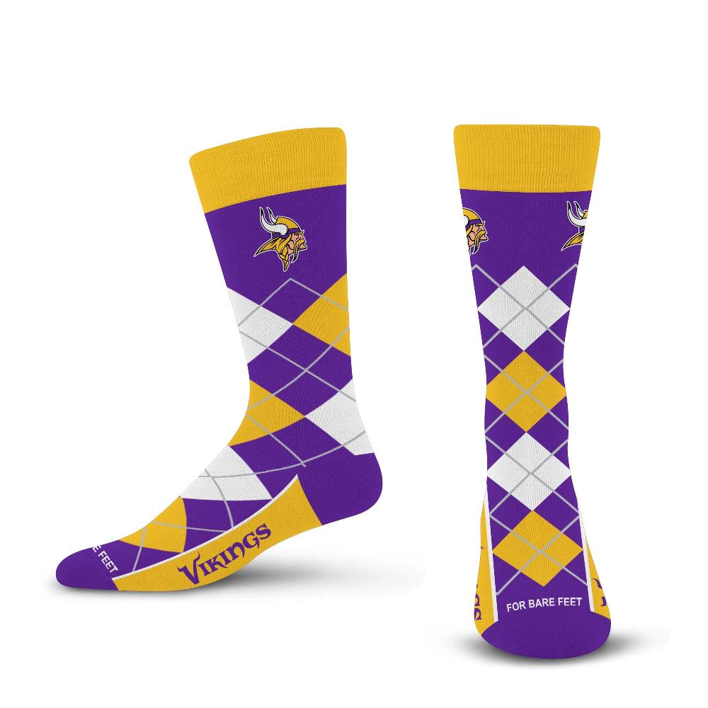 for bare feet Minnesota Vikings Argyle Remix Minnesota Vikings Argyle Remix
