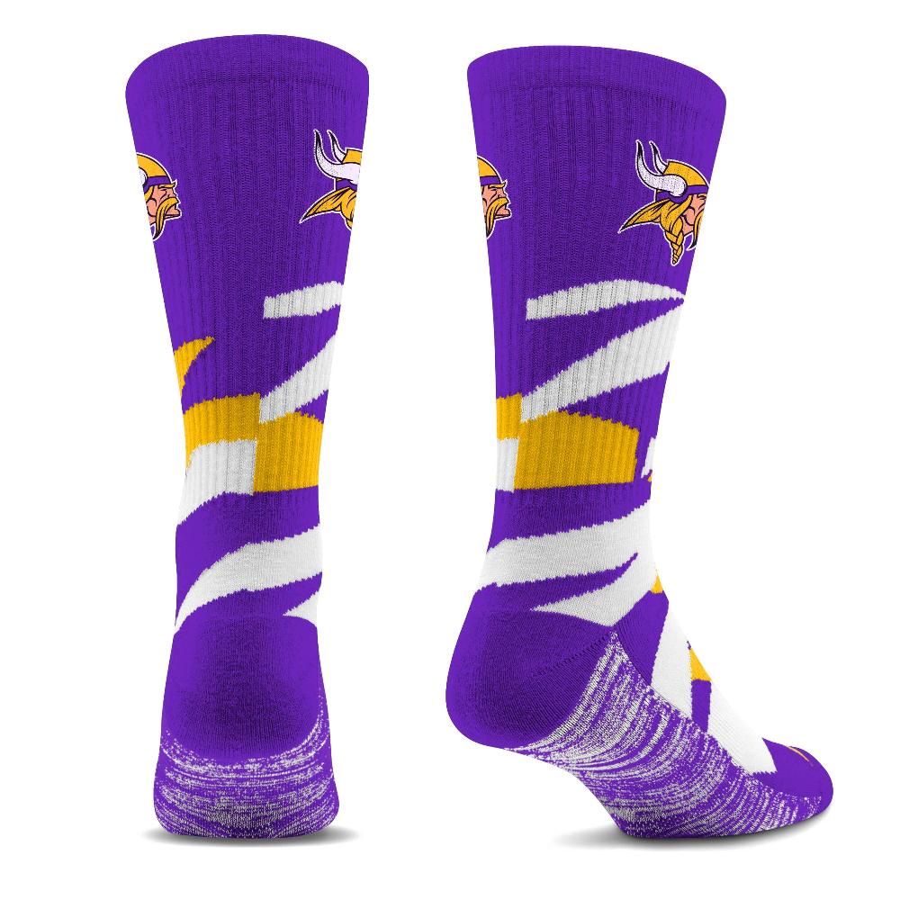 For Bare Feet Minnesota Vikings Breakout Premium Crew Socks Minnesota Vikings Breakout Premium Crew Socks