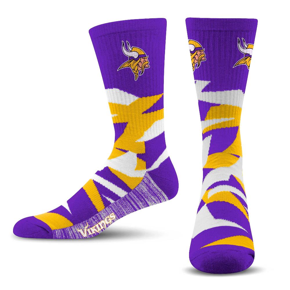 for bare feet Minnesota Vikings Breakout Premium Crew Socks Minnesota Vikings Breakout Premium Crew Socks