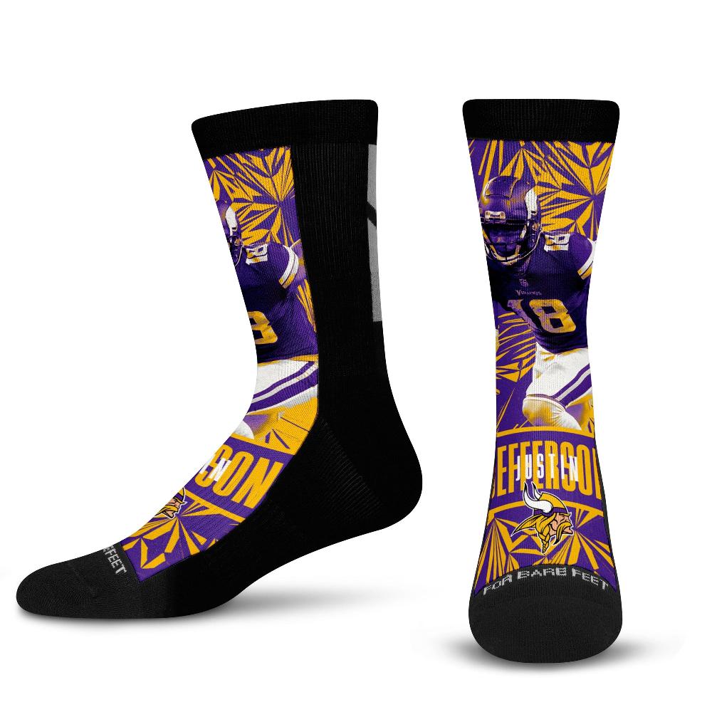 for bare feet Minnesota Vikings Justin Jefferson Conversion Gradient Crazy Minnesota Vikings Justin Jefferson Conversion Gradient Crazy