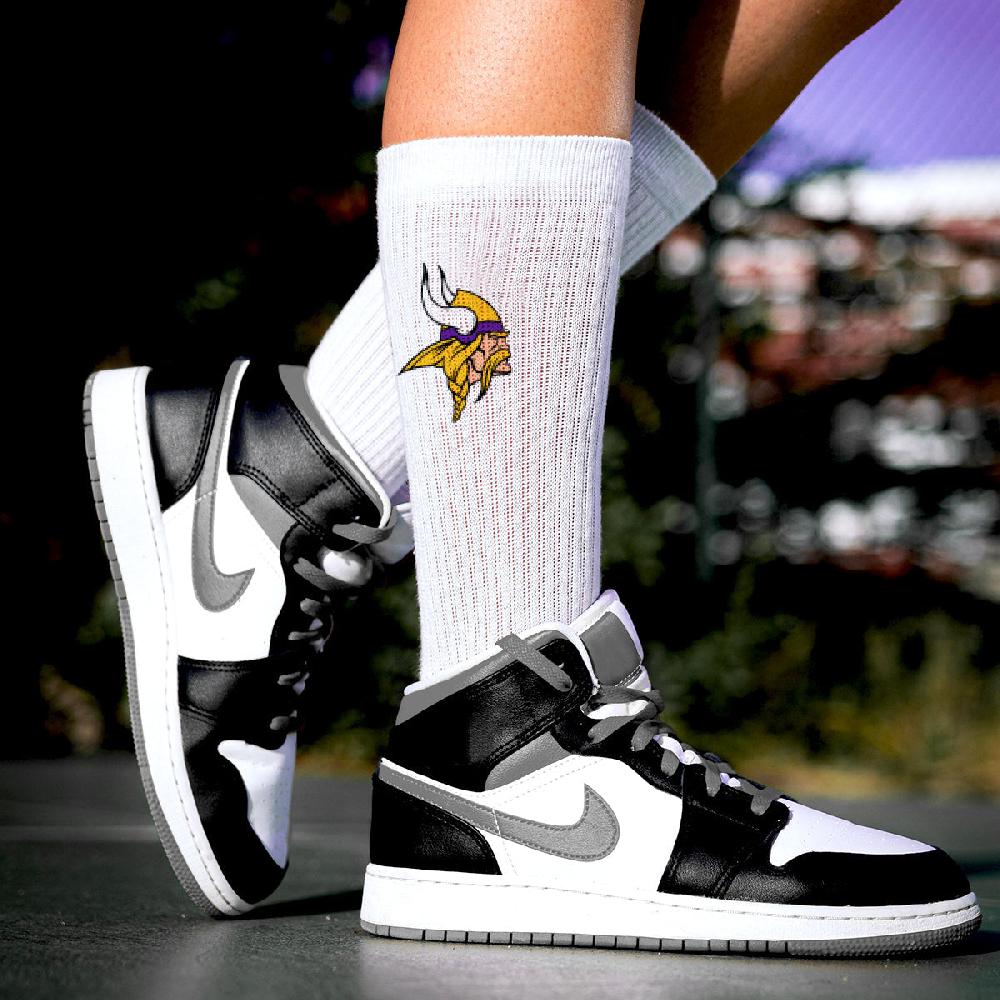 For Bare Feet Minnesota Vikings Refresh Premium Crew Socks Minnesota Vikings Refresh Premium Crew Socks