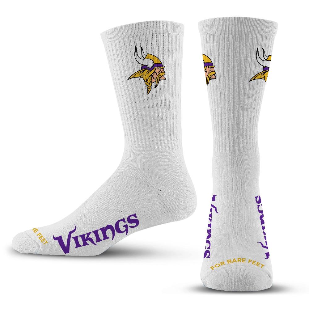 for bare feet Minnesota Vikings Refresh Premium Crew Socks Minnesota Vikings Refresh Premium Crew Socks