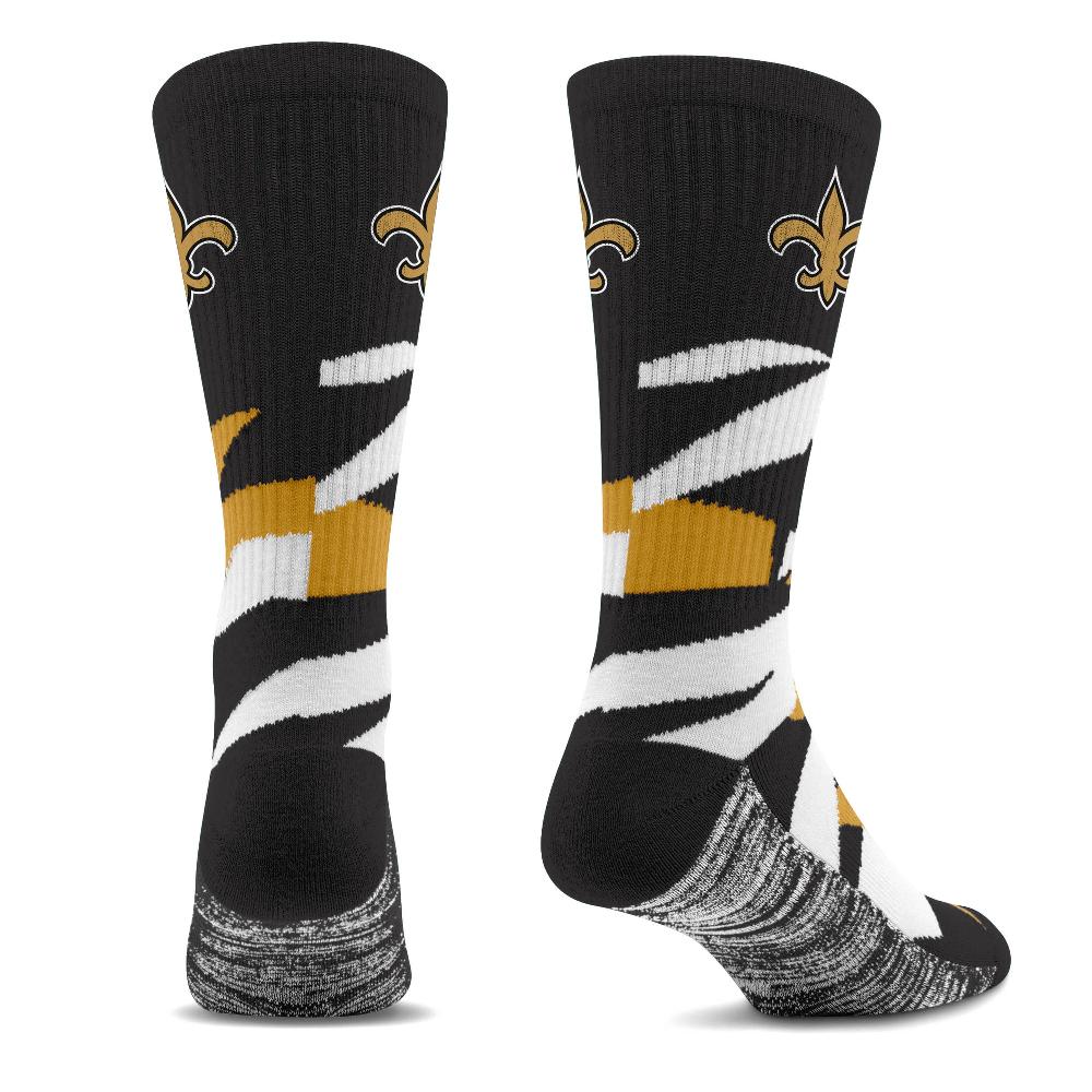 For Bare Feet New Orleans Saints Breakout Premium Crew Socks New Orleans Saints Breakout Premium Crew Socks