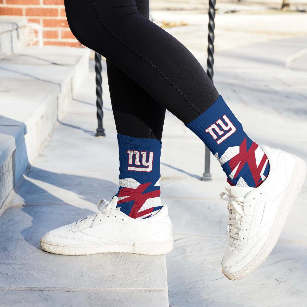 For Bare Feet New York Giants Breakout Premium Crew Socks New York Giants Breakout Premium Crew Socks