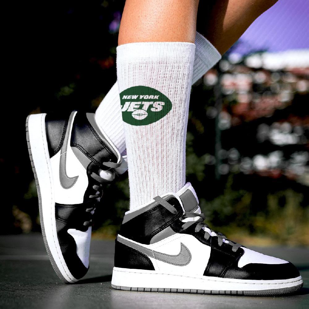 For Bare Feet New York Jets Refresh Premium Crew Socks New York Jets Refresh Premium Crew Socks