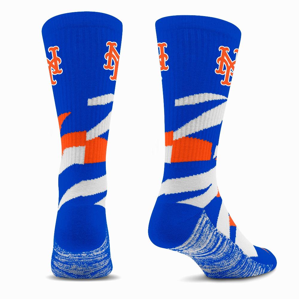 For Bare Feet New York Mets Breakout Premium Crew Socks New York Mets Breakout Premium Crew Socks