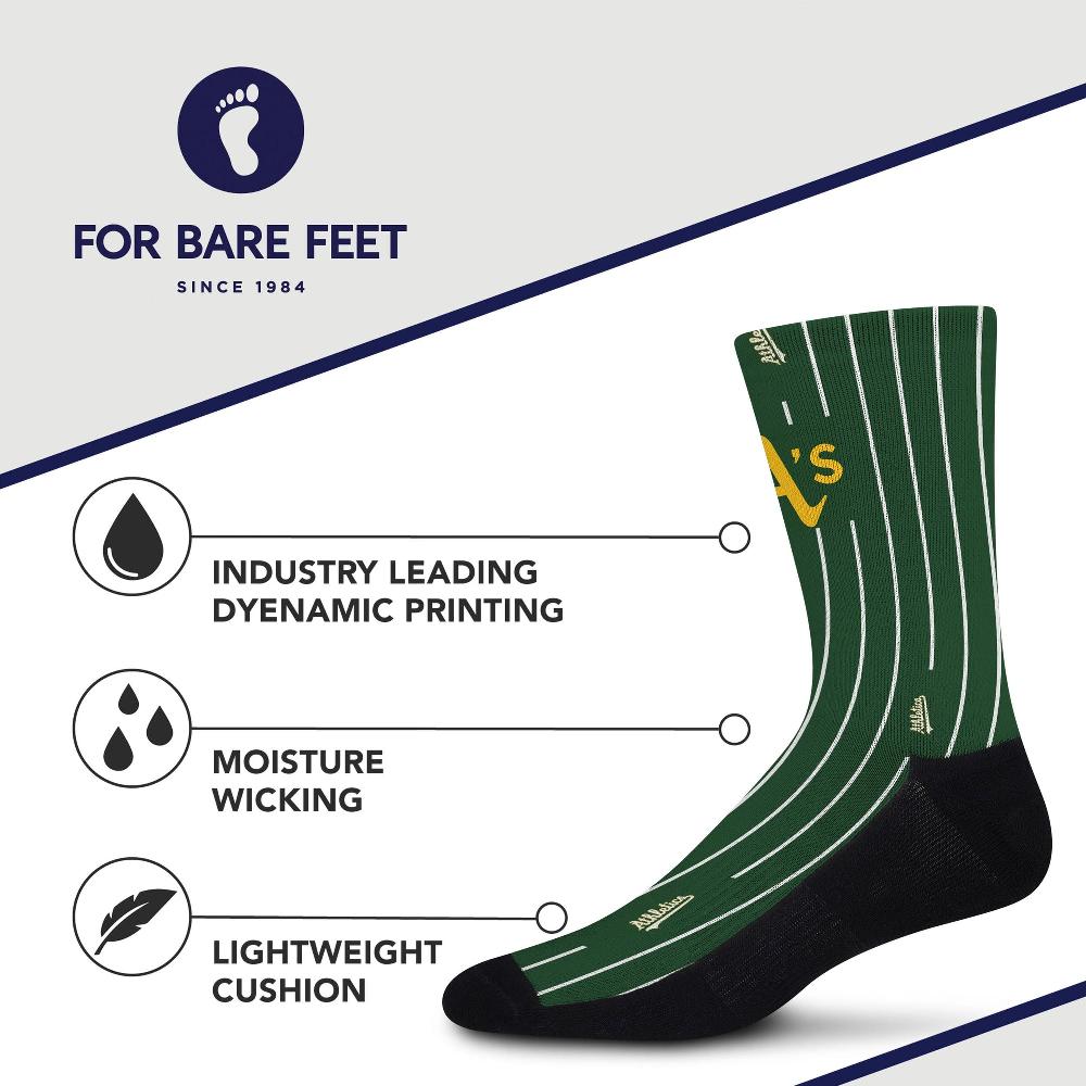 For Bare Feet Oakland Athletics Pinstripe Socks Oakland Athletics Pinstripe Socks