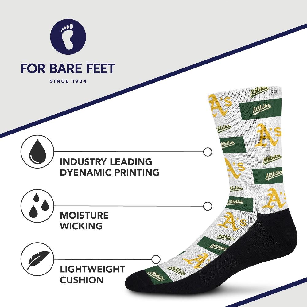For Bare Feet Oakland Athletics Poster Print Socks Oakland Athletics Poster Print Socks