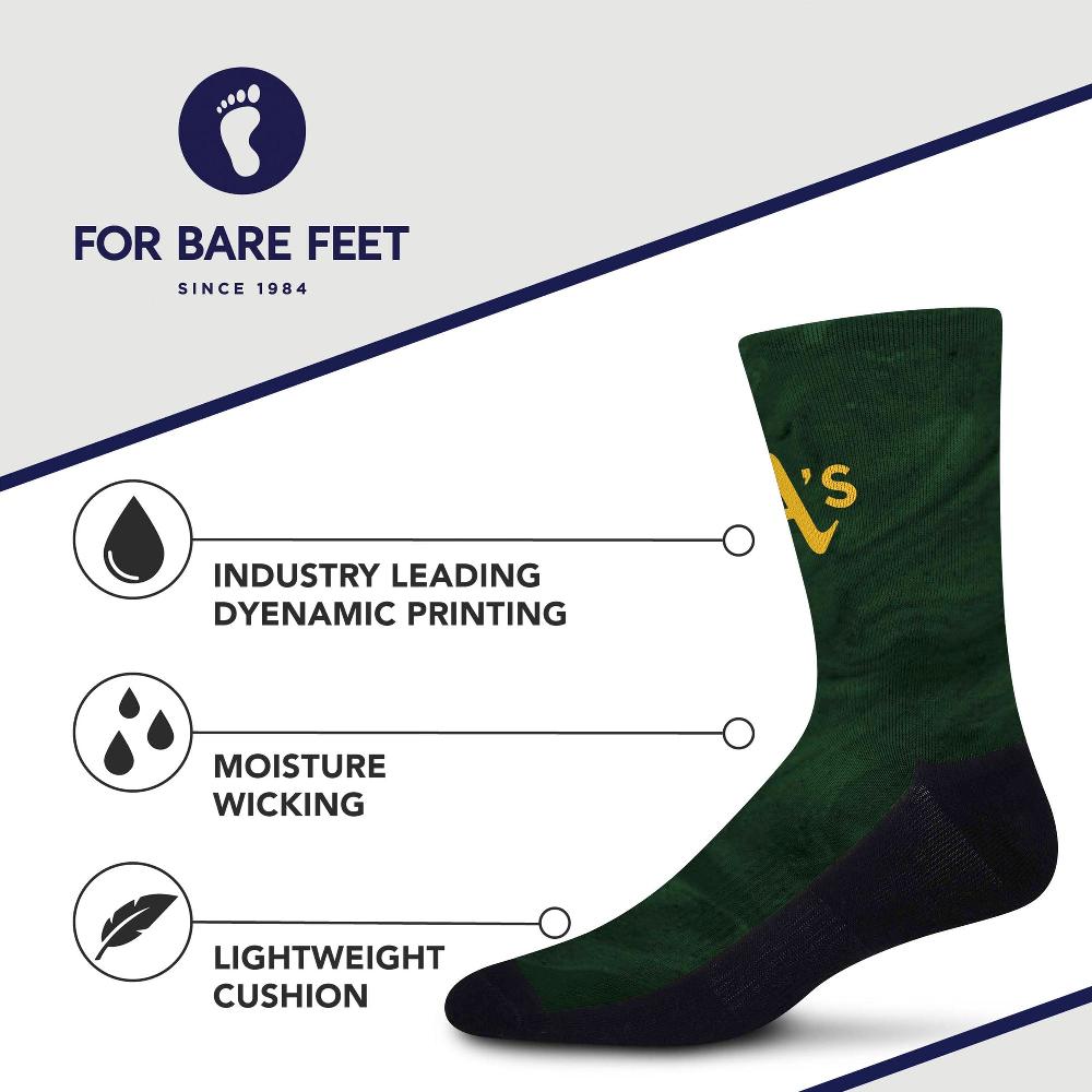 For Bare Feet Oakland Athletics Smoky Haze Socks Oakland Athletics Smoky Haze Socks