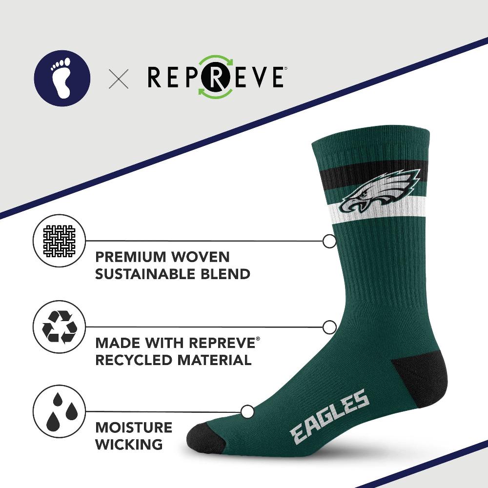 For Bare Feet Philadelphia Eagles Legend Premium Crew Socks Philadelphia Eagles Legend Premium Crew Socks