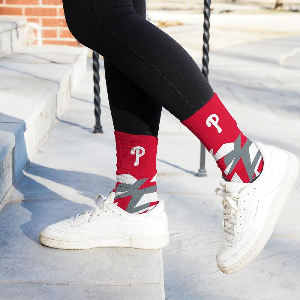 For Bare Feet Philadelphia Phillies Breakout Premium Crew Socks Philadelphia Phillies Breakout Premium Crew Socks