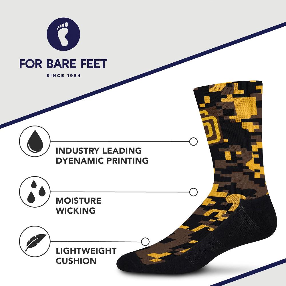 For Bare Feet San Diego Padres Digi Socks San Diego Padres Digi Socks