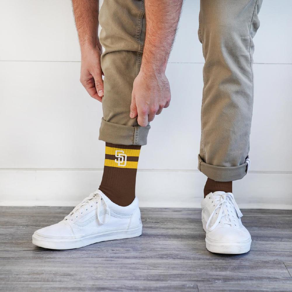 For Bare Feet San Diego Padres Legend Premium Crew Socks San Diego Padres Legend Premium Crew Socks