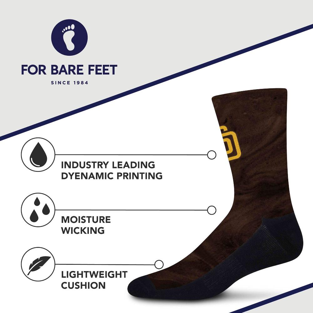 For Bare Feet San Diego Padres Smoky Haze Socks San Diego Padres Smoky Haze Socks