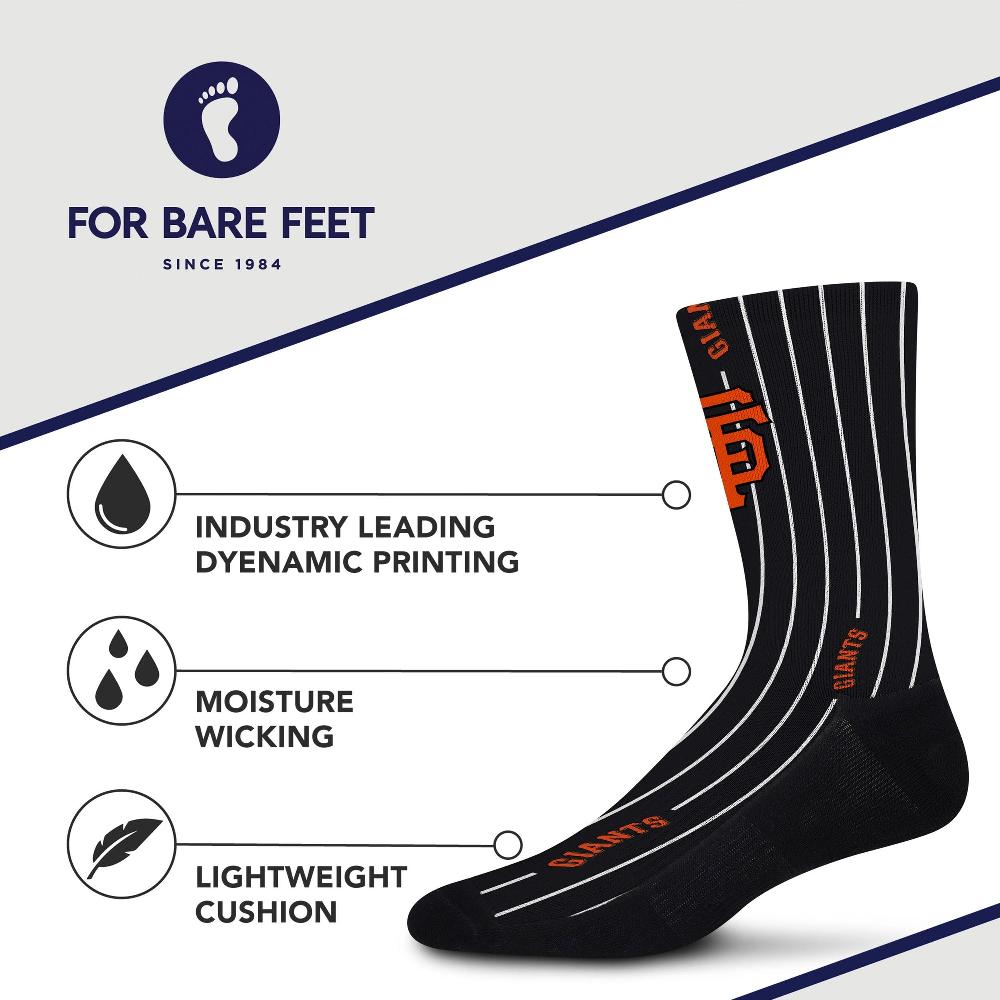 For Bare Feet San Francisco Giants Pinstripe Socks San Francisco Giants Pinstripe Socks