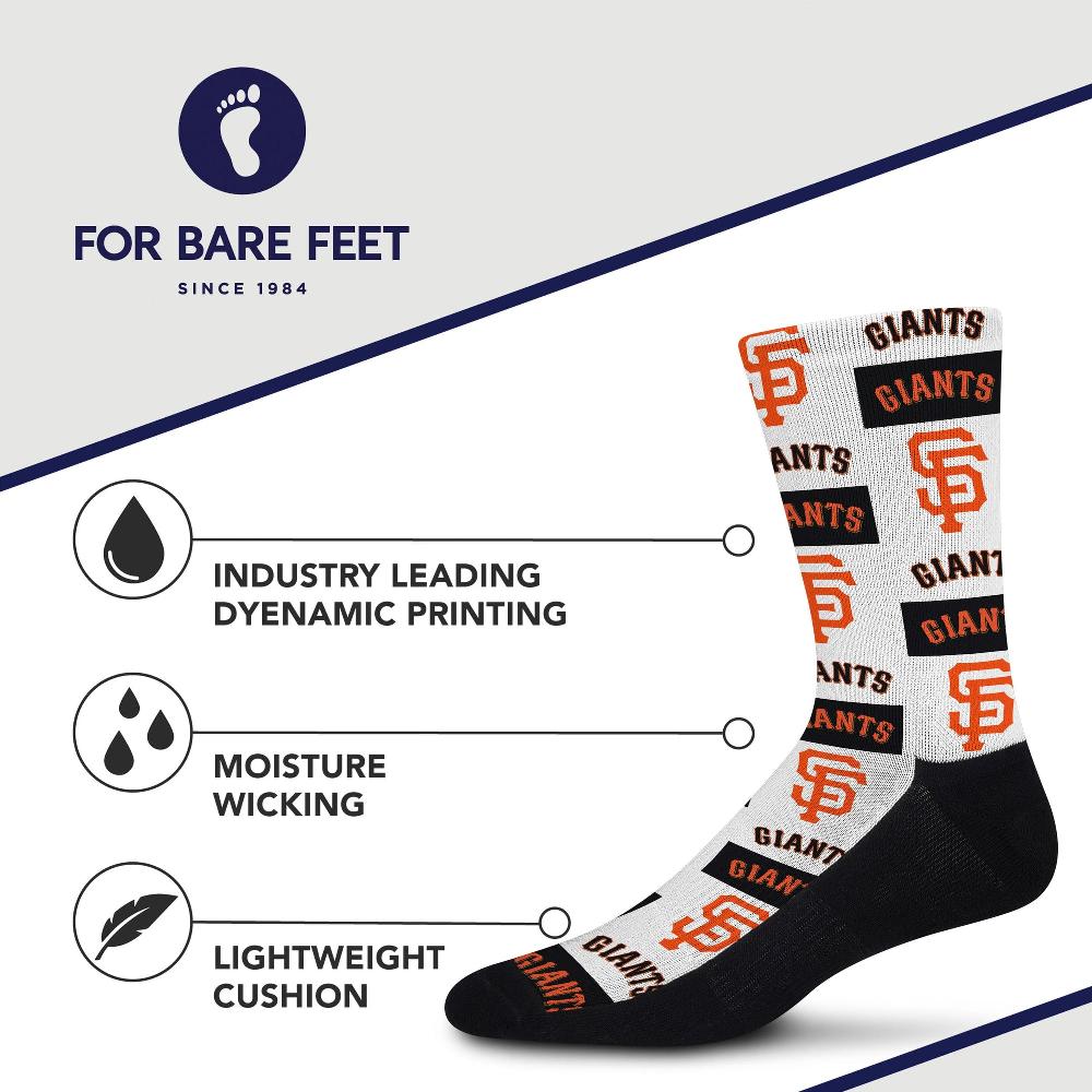 For Bare Feet San Francisco Giants Poster Print Socks San Francisco Giants Poster Print Socks