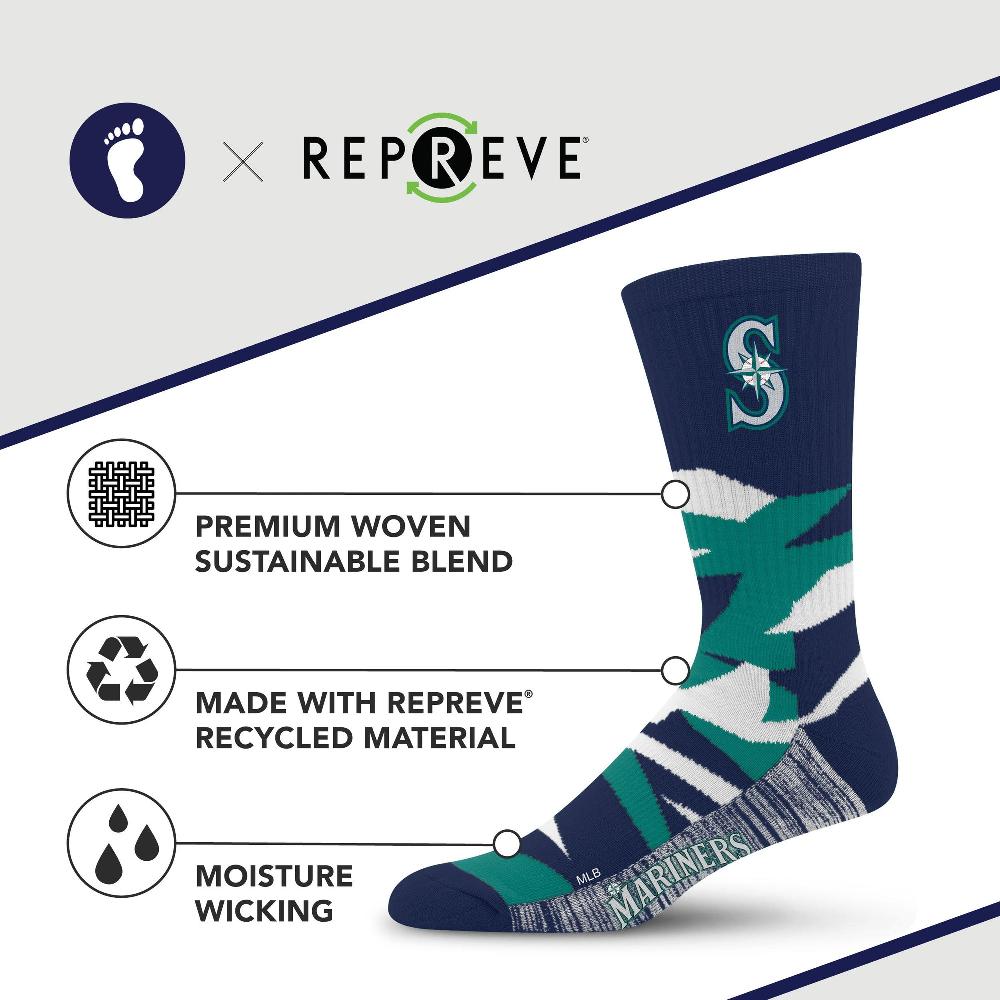 For Bare Feet Seattle Mariners Breakout Premium Crew Socks Seattle Mariners Breakout Premium Crew Socks