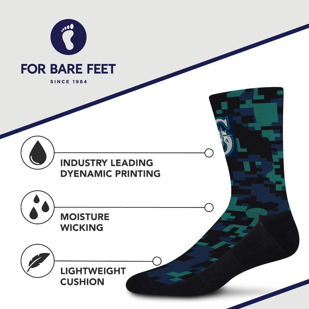 For Bare Feet Seattle Mariners Digi Socks Seattle Mariners Digi Socks