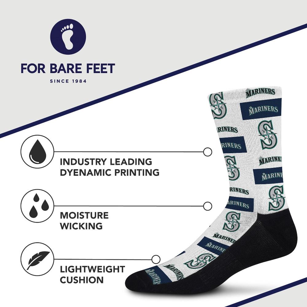 For Bare Feet Seattle Mariners Poster Print Socks Seattle Mariners Poster Print Socks