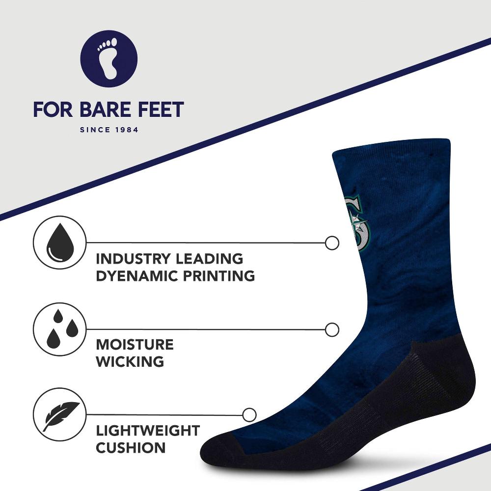 For Bare Feet Seattle Mariners Smoky Haze Socks Seattle Mariners Smoky Haze Socks