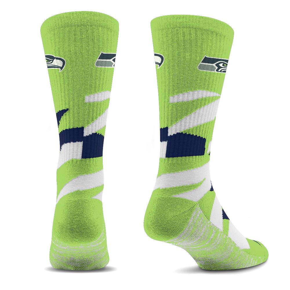 For Bare Feet Seattle Seahawks Breakout Premium Crew Socks Seattle Seahawks Breakout Premium Crew Socks