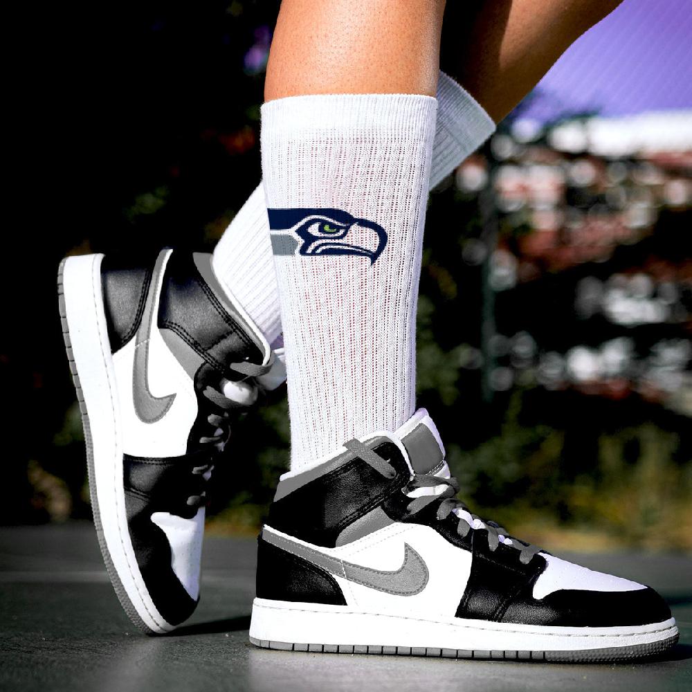 For Bare Feet Seattle Seahawks Refresh Premium Crew Socks Seattle Seahawks Refresh Premium Crew Socks