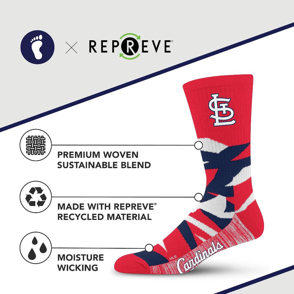 For Bare Feet St. Louis Cardinals Breakout Premium Crew Socks St. Louis Cardinals Breakout Premium Crew Socks