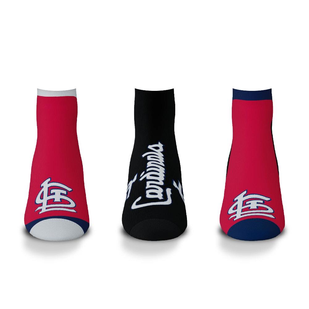 For Bare Feet St. Louis Cardinals Flash 3 Pack Socks