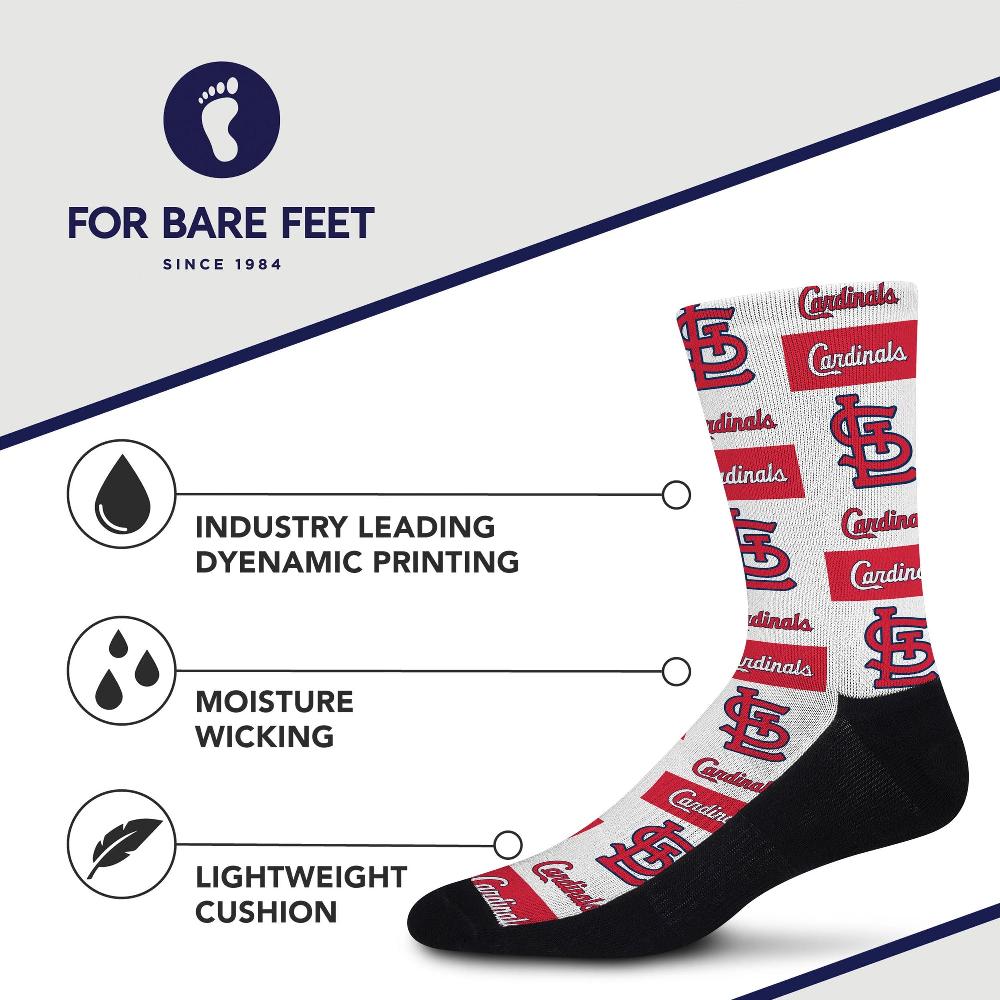 For Bare Feet St. Louis Cardinals Poster Print Socks St. Louis Cardinals Poster Print Socks