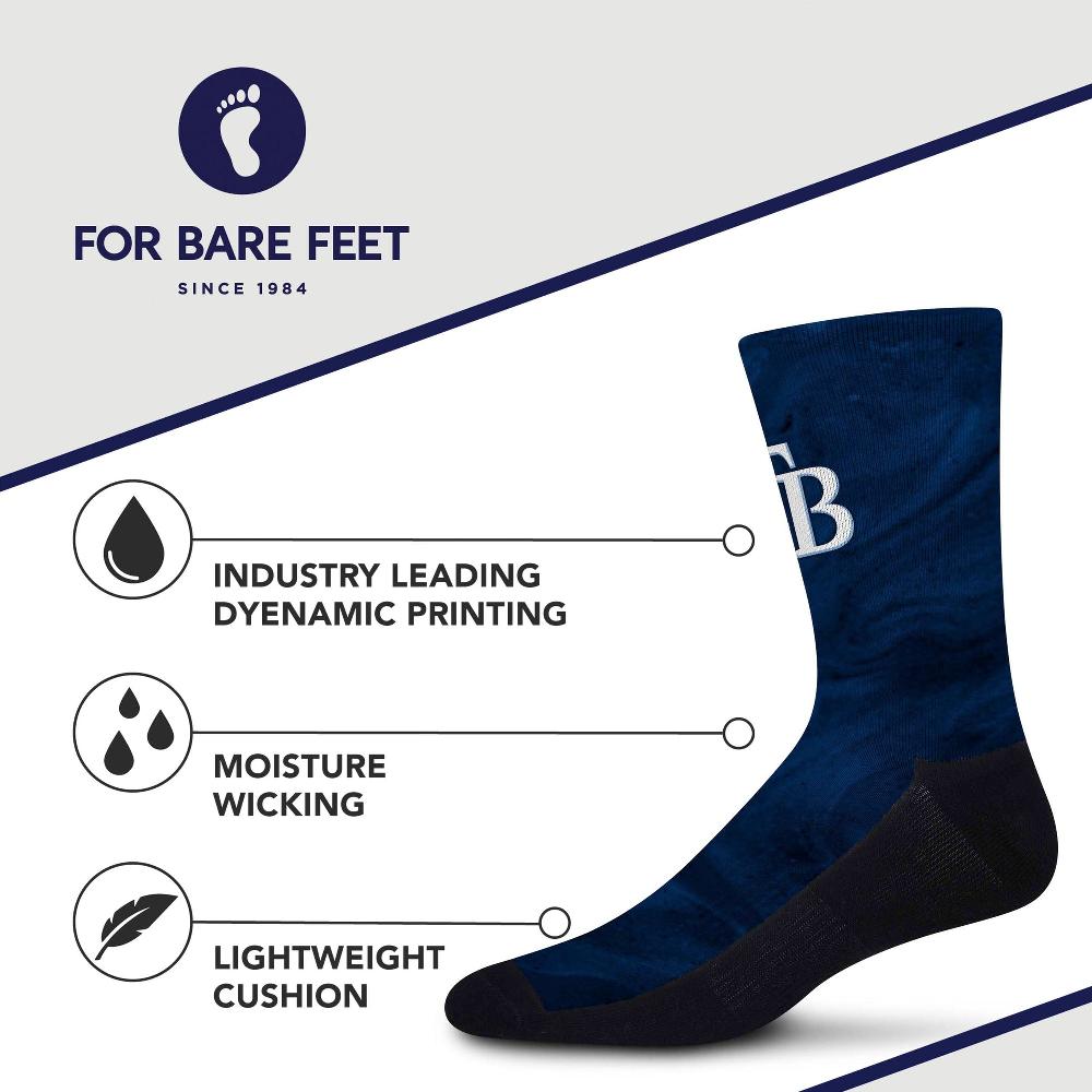 For Bare Feet Tampa Bay Rays Smoky Haze Socks Tampa Bay Rays Smoky Haze Socks