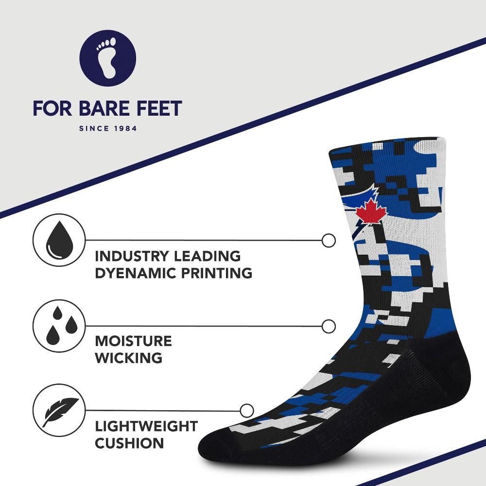 For Bare Feet Toronto Blue Jays Digi Socks Toronto Blue Jays Digi Socks