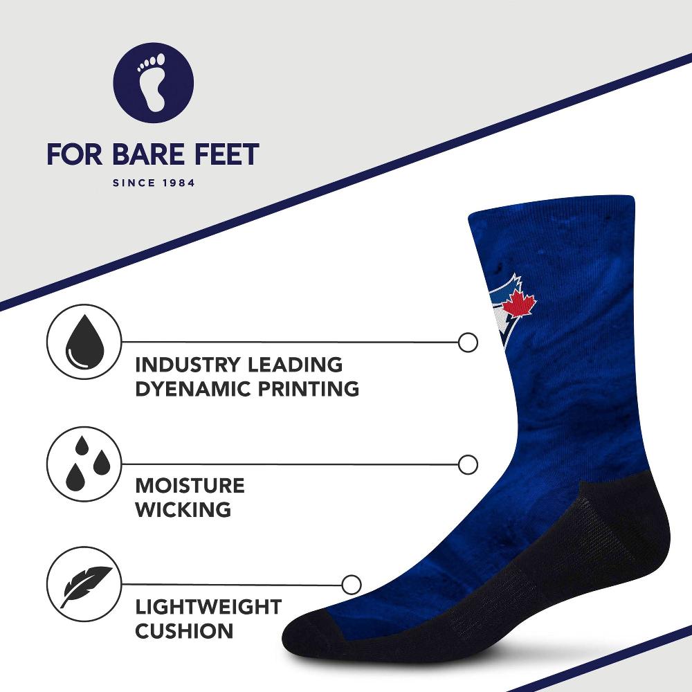 For Bare Feet Toronto Blue Jays Smoky Haze Socks Toronto Blue Jays Smoky Haze Socks