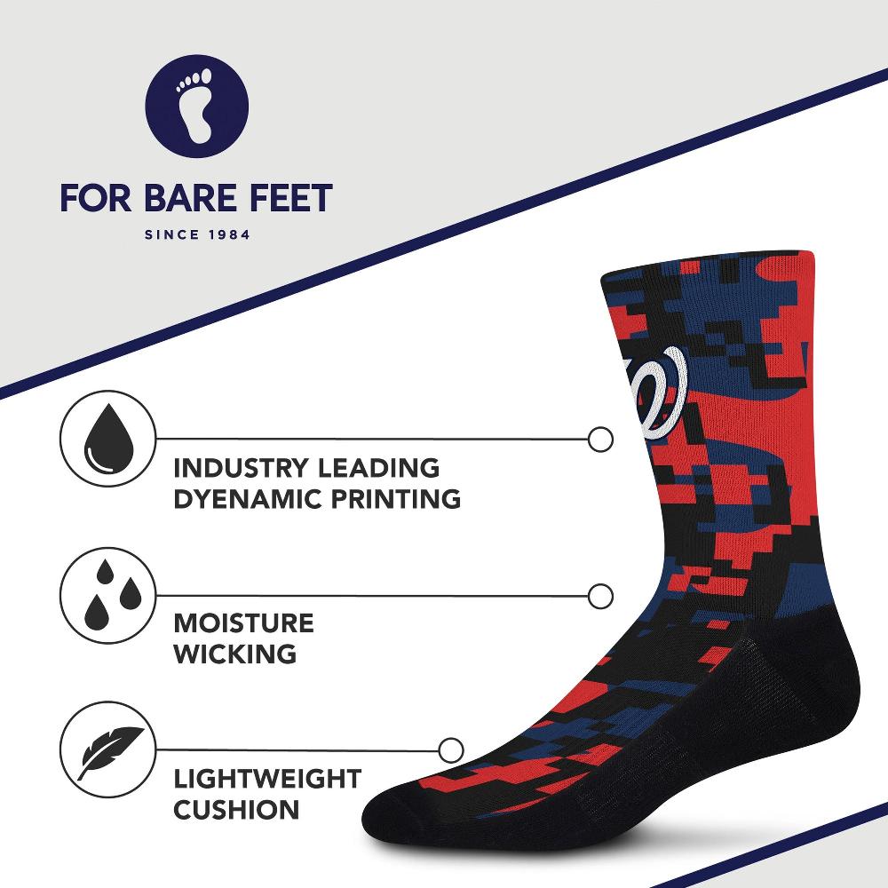 For Bare Feet Washington Nationals Digi Socks Washington Nationals Digi Socks