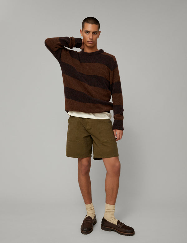 Forét ALPINE KNIT - NAVY/DARK BROWN