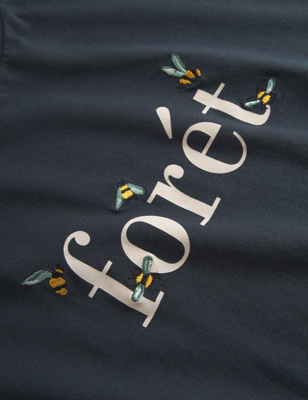 Forét AMBER BEE T-SHIRT - NAVY
