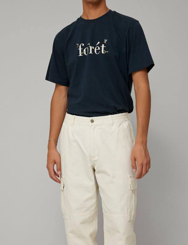 Forét AMBER BEE T-SHIRT - NAVY