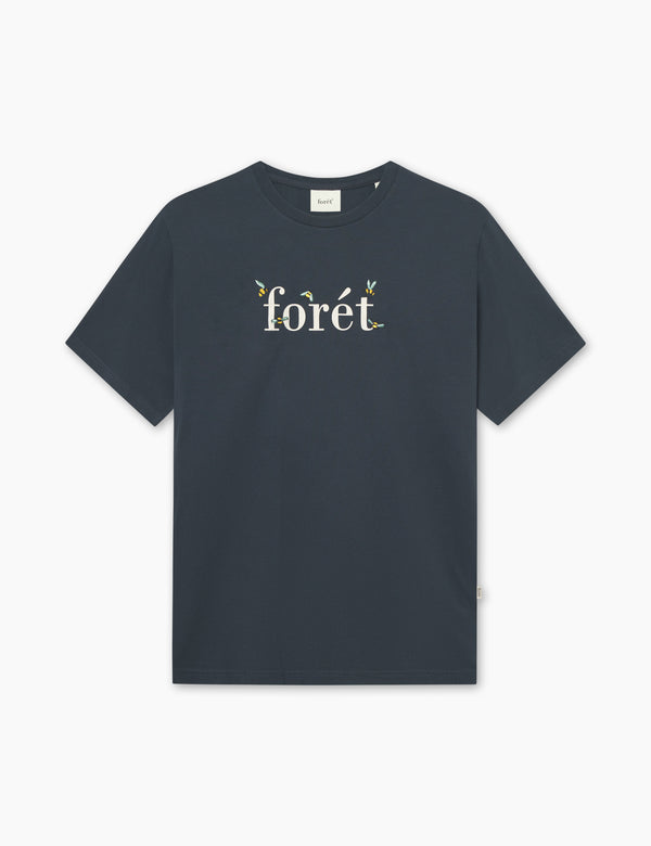 forét AMBER BEE T-SHIRT - NAVY