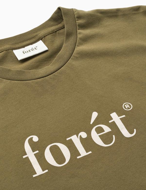 Forét AMBER T-SHIRT - ARMY/CLOUD