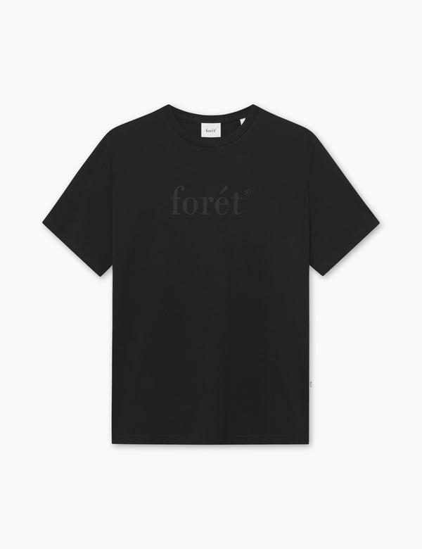 forét AMBER T-SHIRT - BLACK/BLACK