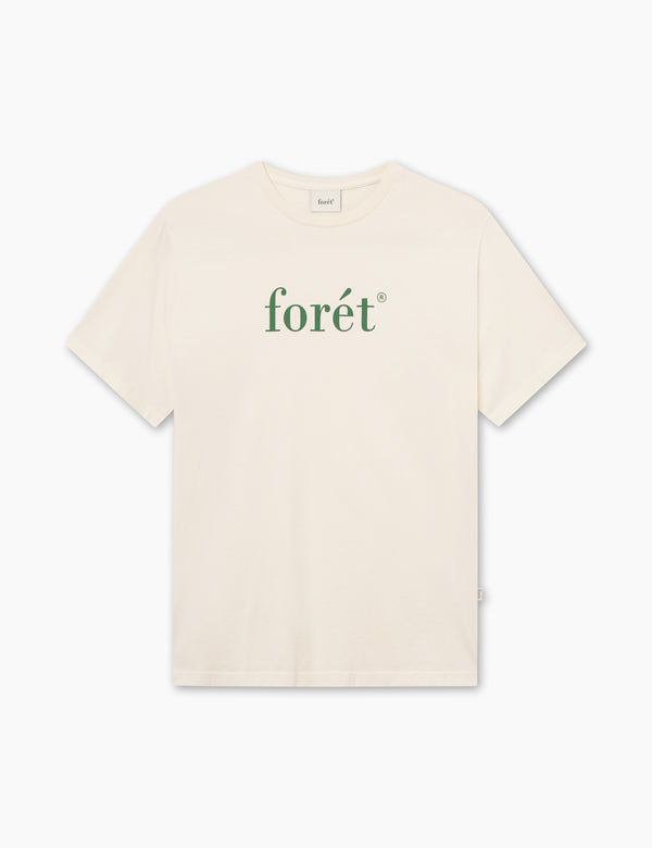 forét AMBER T-SHIRT - CLOUD/GREEN