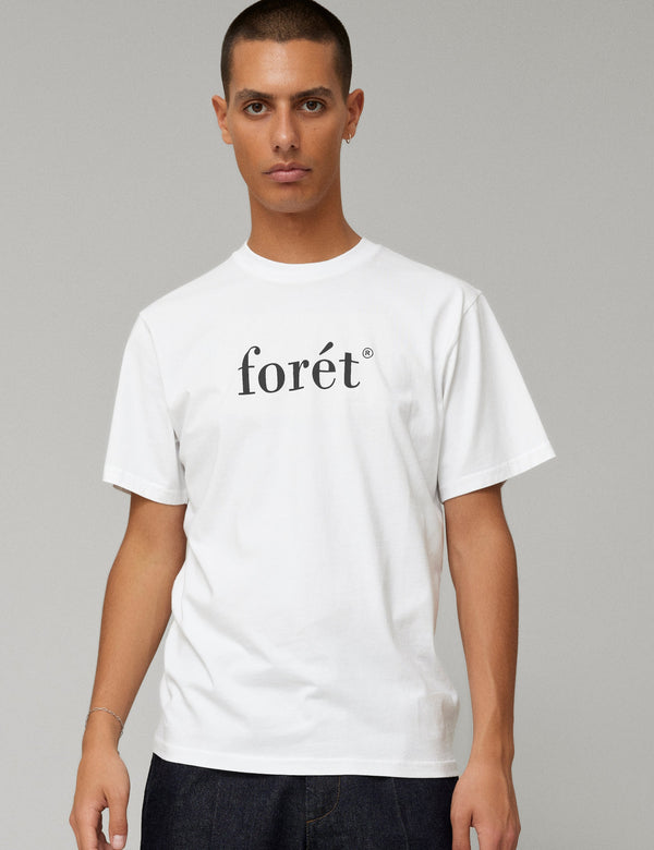 Forét AMBER T-SHIRT - WHITE/BLACK