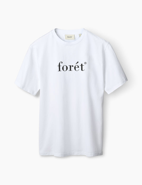forét AMBER T-SHIRT - WHITE/BLACK