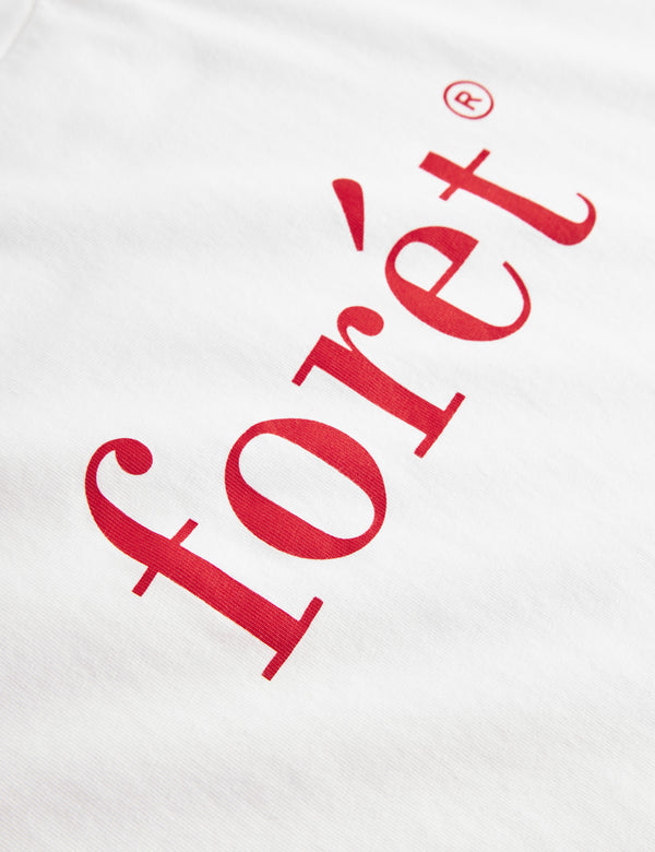 Forét AMBER T-SHIRT - WHITE/RED