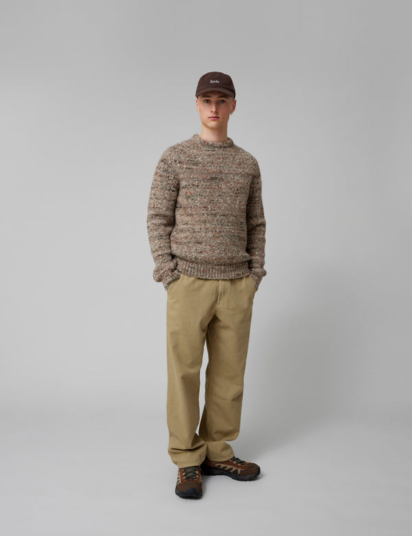 Forét ARTIST ALPACA KNIT - KHAKI MELANGÉ