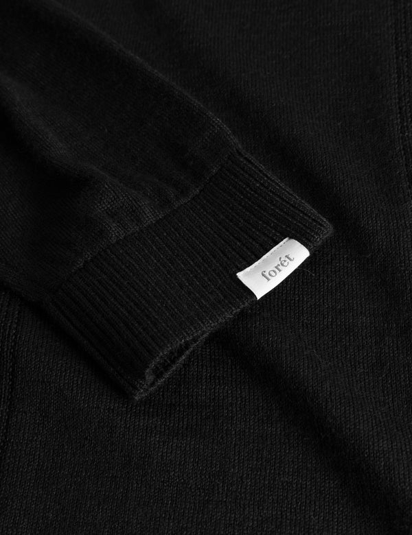 Forét ASTERN LONGSLEEVE KNIT - BLACK